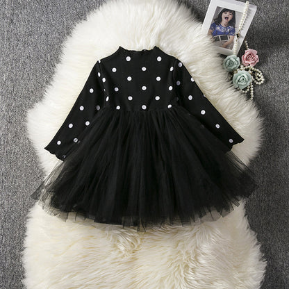 Baby Girl Tutu Dress – Lace Long Sleeve 1st Birthday or Christening Gown
