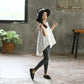 Girls Korean Style Shirt – Loose Swallowtail Fashion Top for Kids