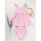 Kids Baby Girl Back to School Outfit – Ruffle Sleeve Top & Shorts Set