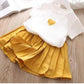 Girls' Summer Clothing Set – Big Bow T-Shirt & Shorts for Kids