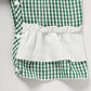 Newborn Baby Girl St. Patrick’s Day Bodysuit – Green Plaid Clover Print Long Sleeve