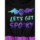 Little Girls 2PCS Halloween Outfit – Sleeveless Tulle Dress with Hooded Cloak Set