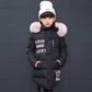Girls' Cotton-Padded Winter Jacket – Warm Hooded Coat for Cold Weather