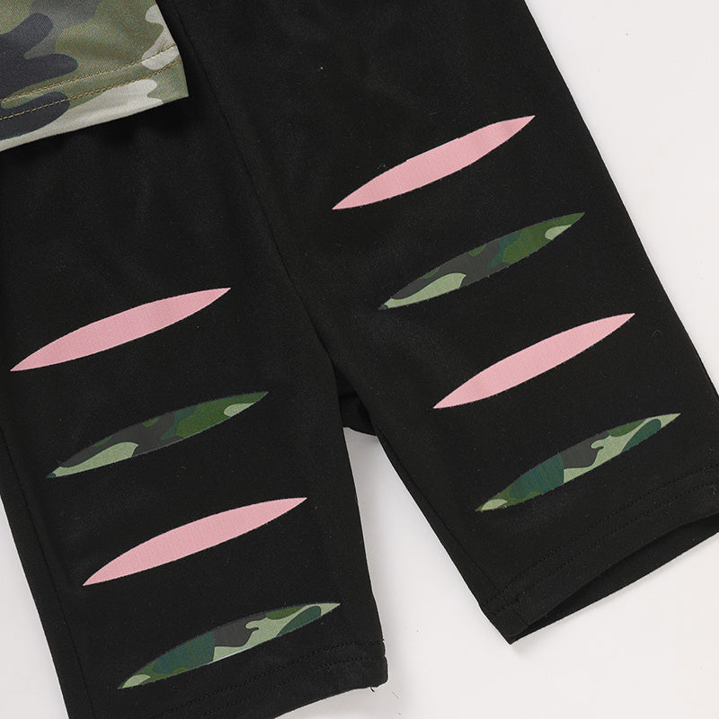 Toddler Girls Father’s Day Outfit – ‘Daddy’s Girl’ Letter Top & Pants Set