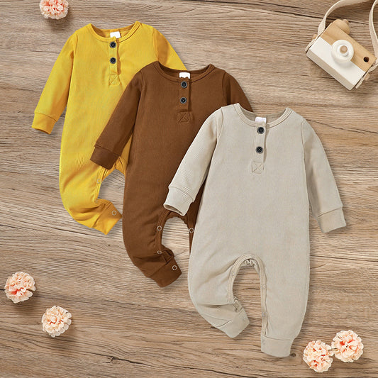 3-Pack Newborn Romper Set | Baby Boys & Girls Ribbed One-Piece Outfits