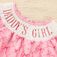 Baby Girl Bowknot Romper – “Daddy’s Girl” Letter Print Bubble Sleeve Jumpsuit