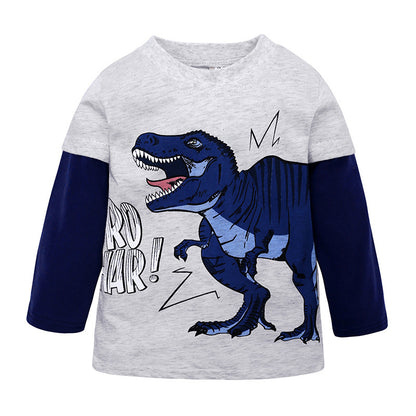 Soft Cotton Boys Long-Sleeve T-Shirt – Casual Baby Top for Kids