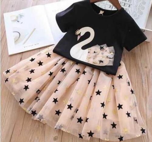 Girls' Summer Clothing Set – Big Bow T-Shirt & Shorts for Kids