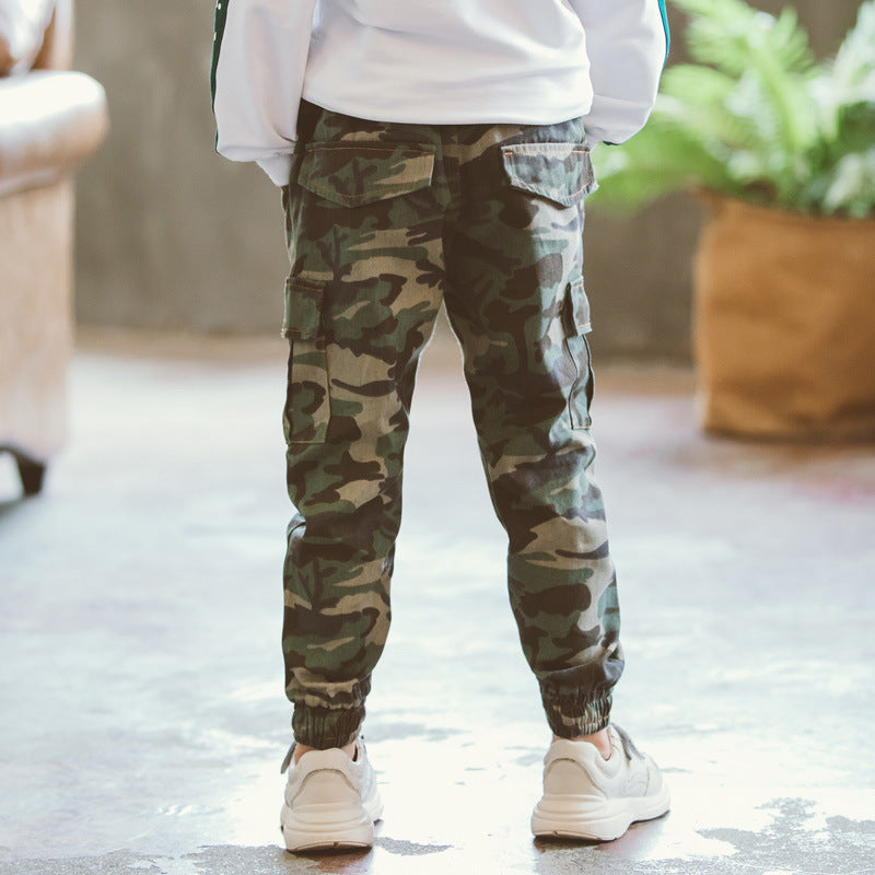 Kids' Camouflage Casual Trousers – Sports Military Style Pants