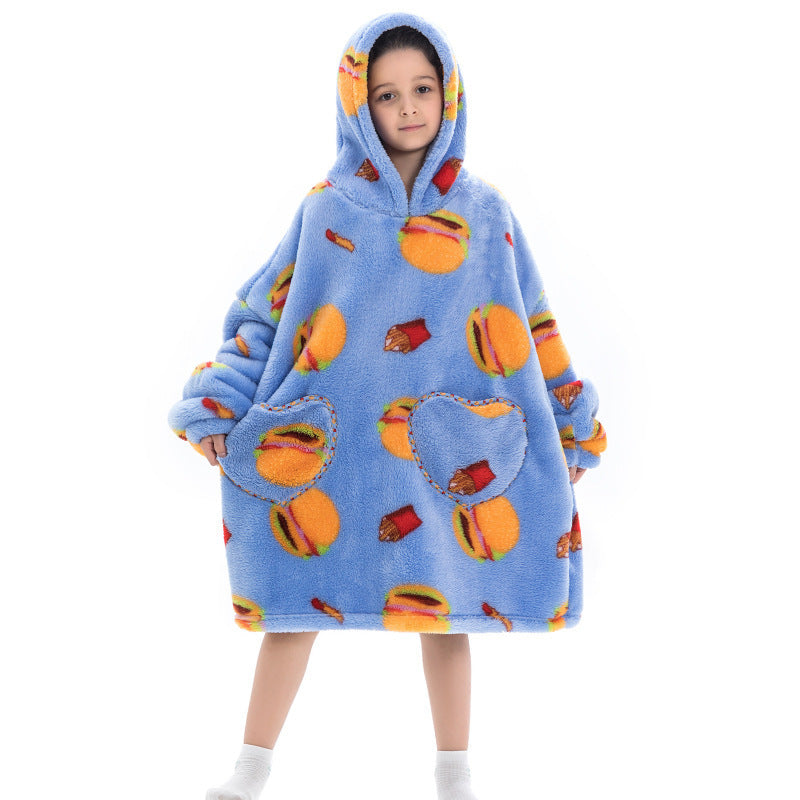 Oversized Thermal Sweatshirt for Kids – Cozy Lazy Style Winter Pullover