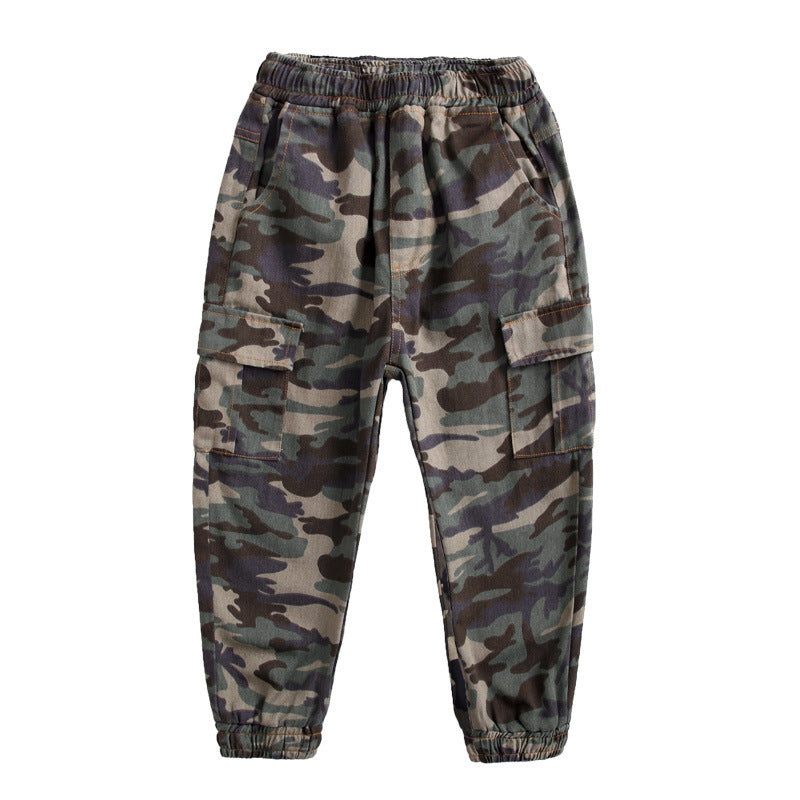 Kids' Camouflage Casual Trousers – Sports Military Style Pants