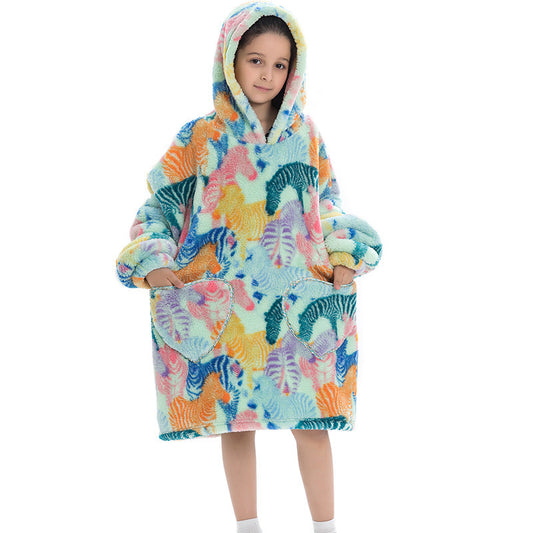 Oversized Thermal Sweatshirt for Kids – Cozy Lazy Style Winter Pullover