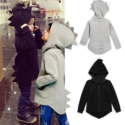 Kids Baby Boy Jacket – Dinosaur Hooded Coat for Boys