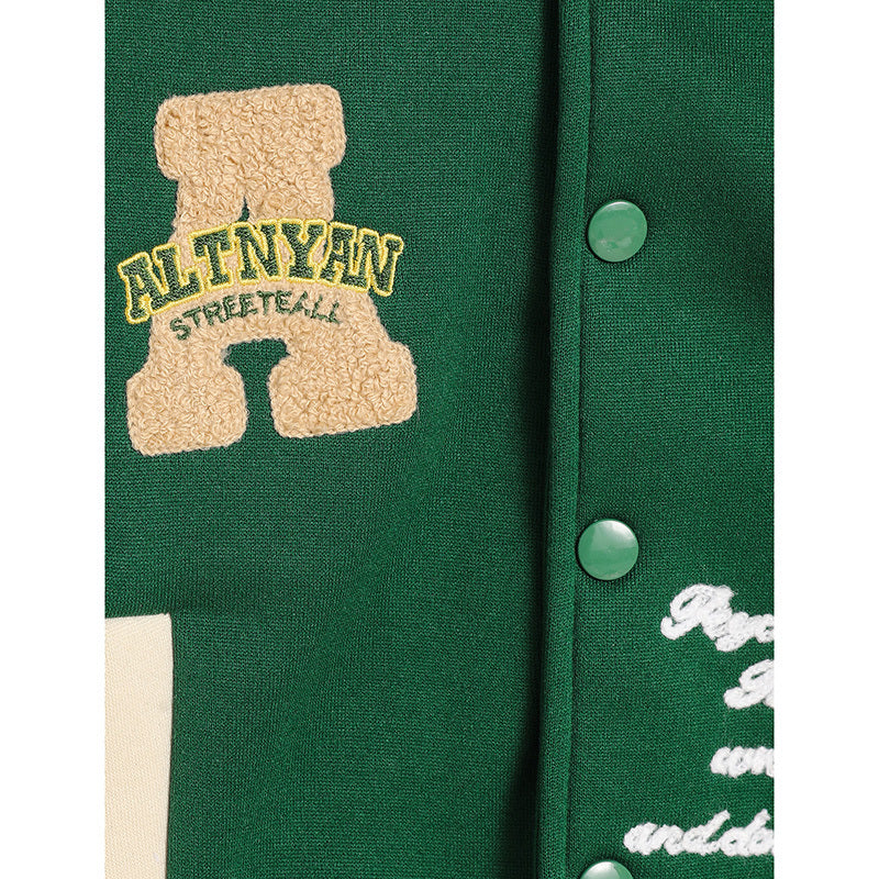 Toddler Kids Boys Girls Letter Embroidered Jacket – Baseball Collar Casual Coat