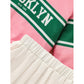 Toddler Girls 2-Piece Outfit – Colorblock Letter Print Sweatshirt & Pleated Skirt Set
