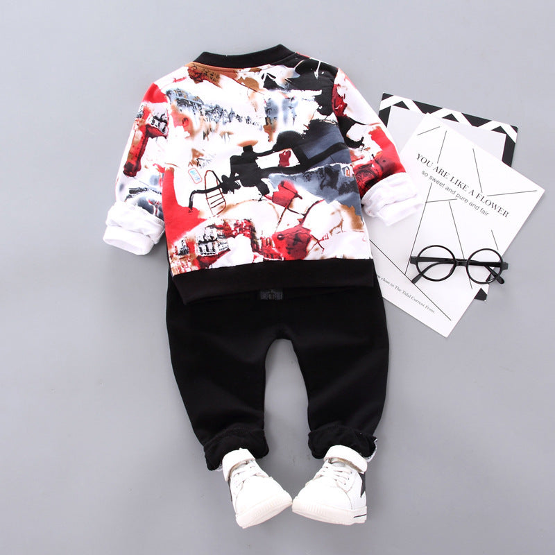 Boys’ Autumn & Winter 3-Piece Outfit – Handsome Kids Clothes