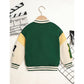 Toddler Kids Boys Girls Letter Embroidered Jacket – Baseball Collar Casual Coat