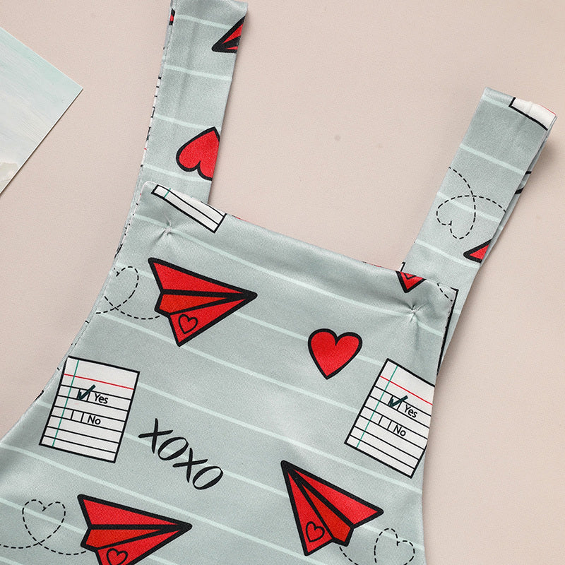 Baby Boys Girls Valentine’s Day Jumpsuit – Heart Print XOXO Coming Home Outfit