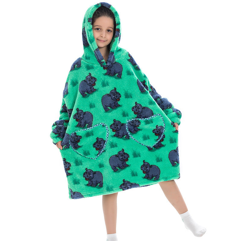 Oversized Thermal Sweatshirt for Kids – Cozy Lazy Style Winter Pullover