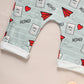 Baby Boys Girls Valentine’s Day Jumpsuit – Heart Print XOXO Coming Home Outfit