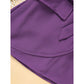 Toddler Girl Outfit Set – Purple Rose Print Top & Belted Skirt | Spring/Fall Holiday Clothes
