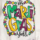 Baby Girls Mardi Gras Outfit – Ruffle Sleeve Bodysuit, Tutu Skirt & Hairband Set