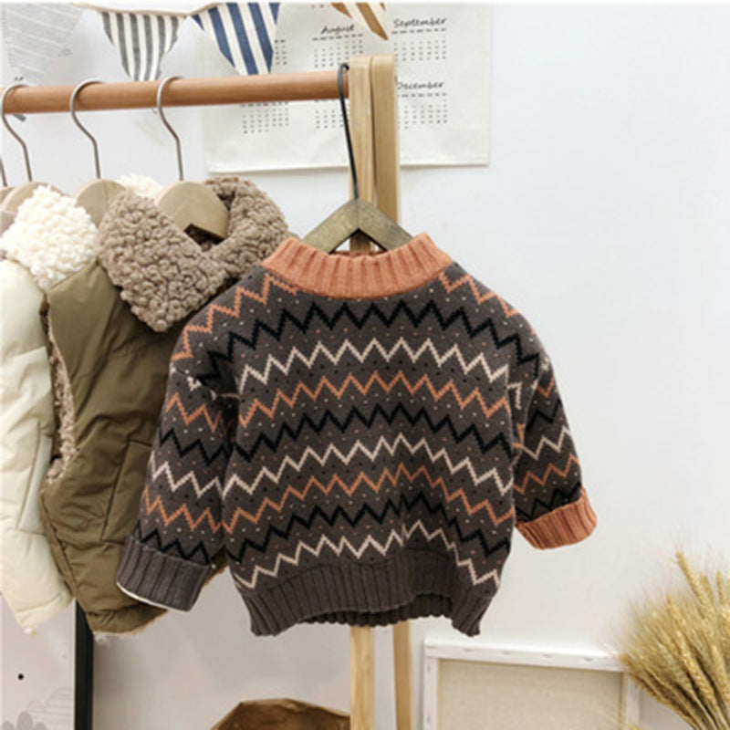 Korean Style Baby Sweater – Unisex Children’s Clothing for Boys & Girls