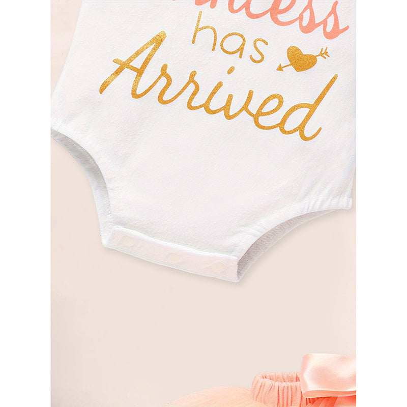 3-Piece Newborn Baby Girl Outfit | Letter Romper, Tutu Skirt & Headband Set