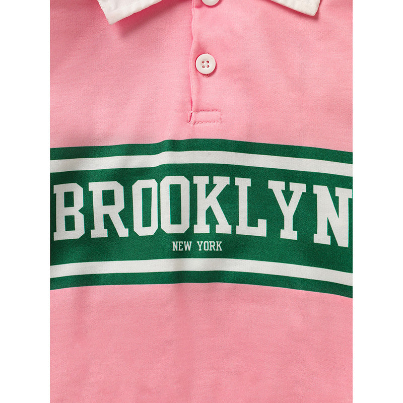 Toddler Girls 2-Piece Outfit – Colorblock Letter Print Sweatshirt & Pleated Skirt Set