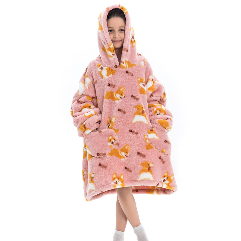 Oversized Thermal Sweatshirt for Kids – Cozy Lazy Style Winter Pullover